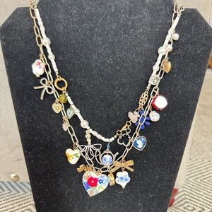 Free People Maxamillion Charm Necklace in Coquette Candy